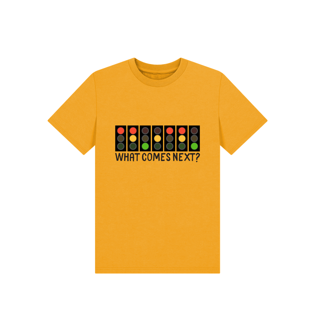 Mustard Printed Kids T-Shirt Front