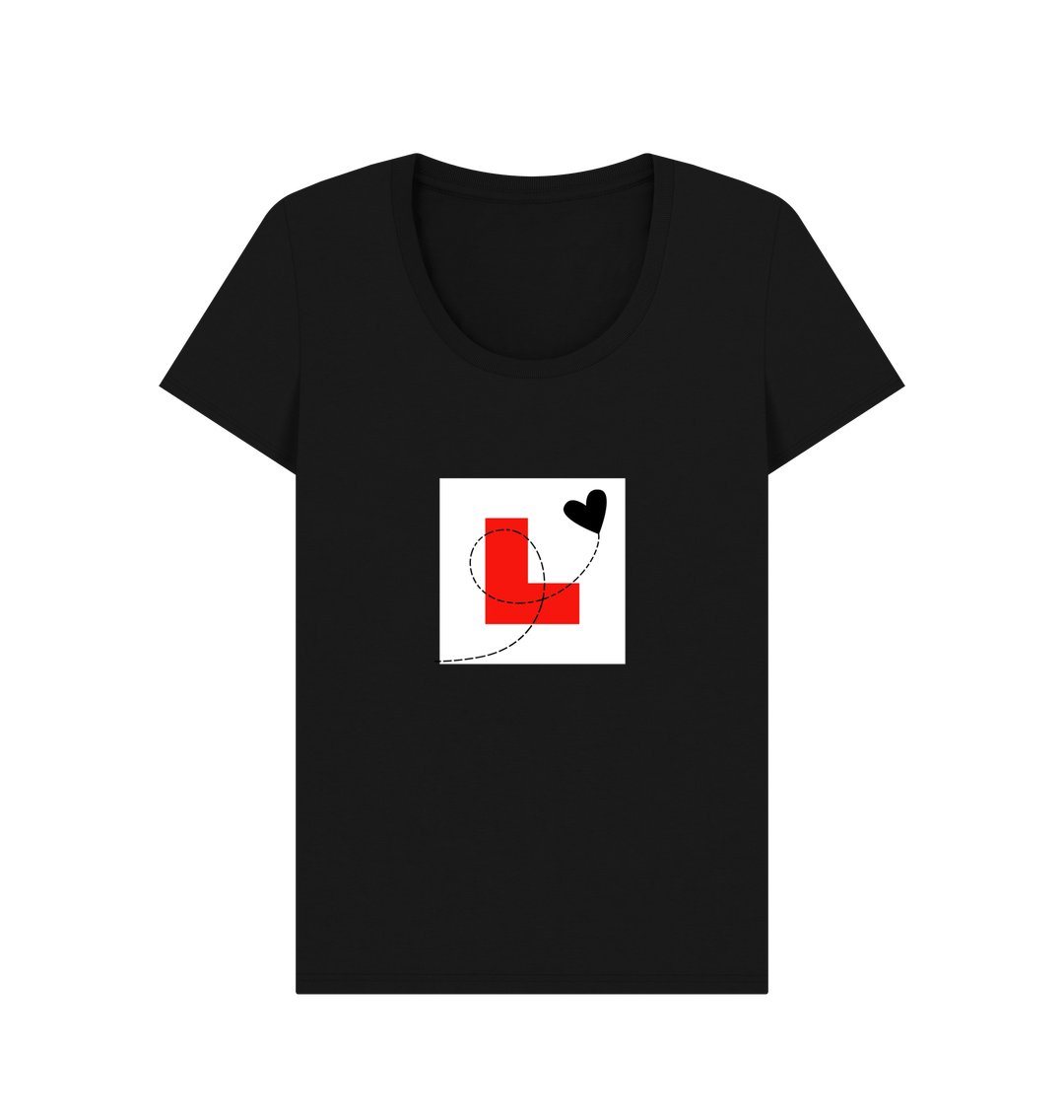 Black Printed T-shirt Front