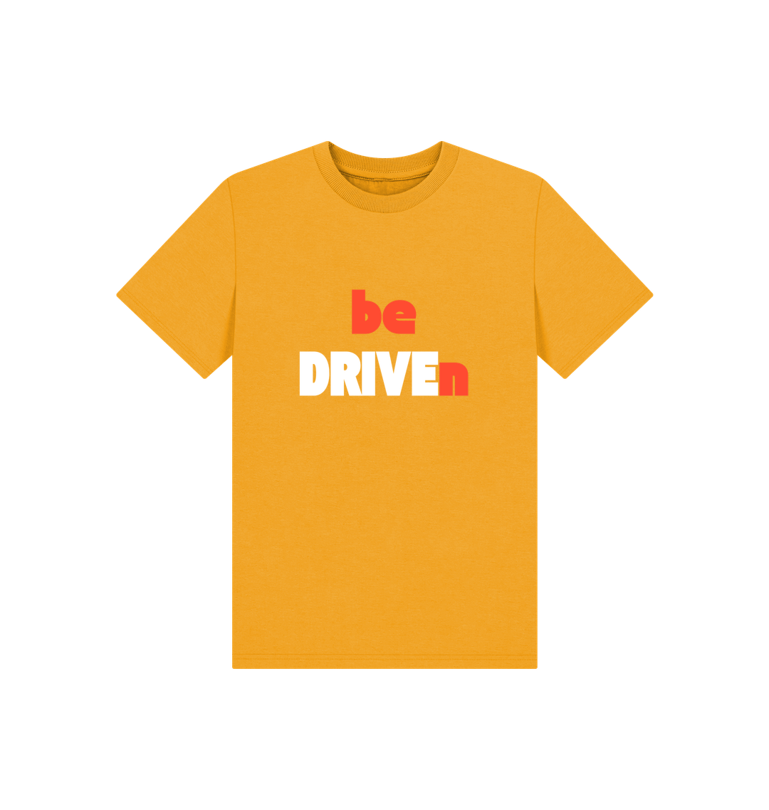 Mustard Printed Kids T-Shirt Front