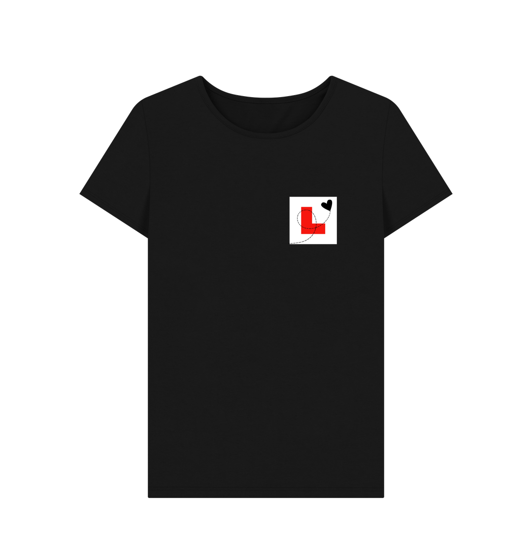 Black Printed T-shirt Front