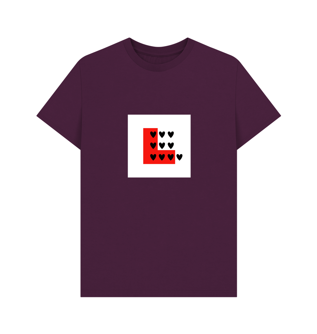 Purple Printed T-shirt Front