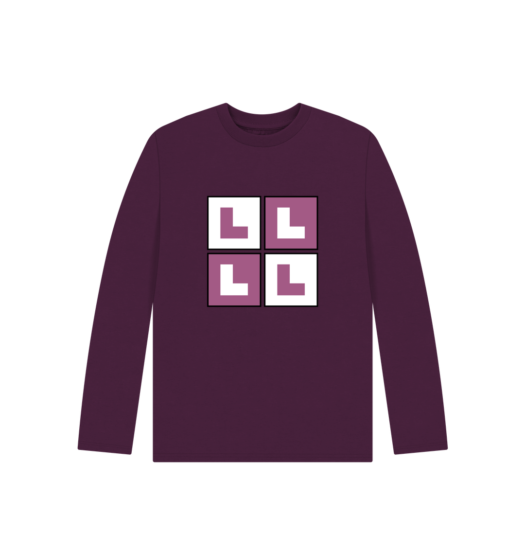 Purple Printed Kids T-Shirt Front
