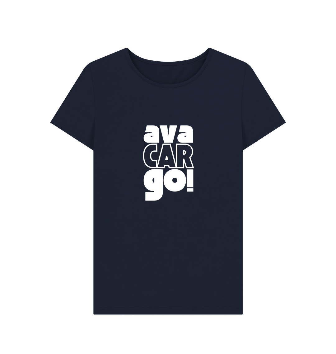 Navy Blue Printed T-shirt Front