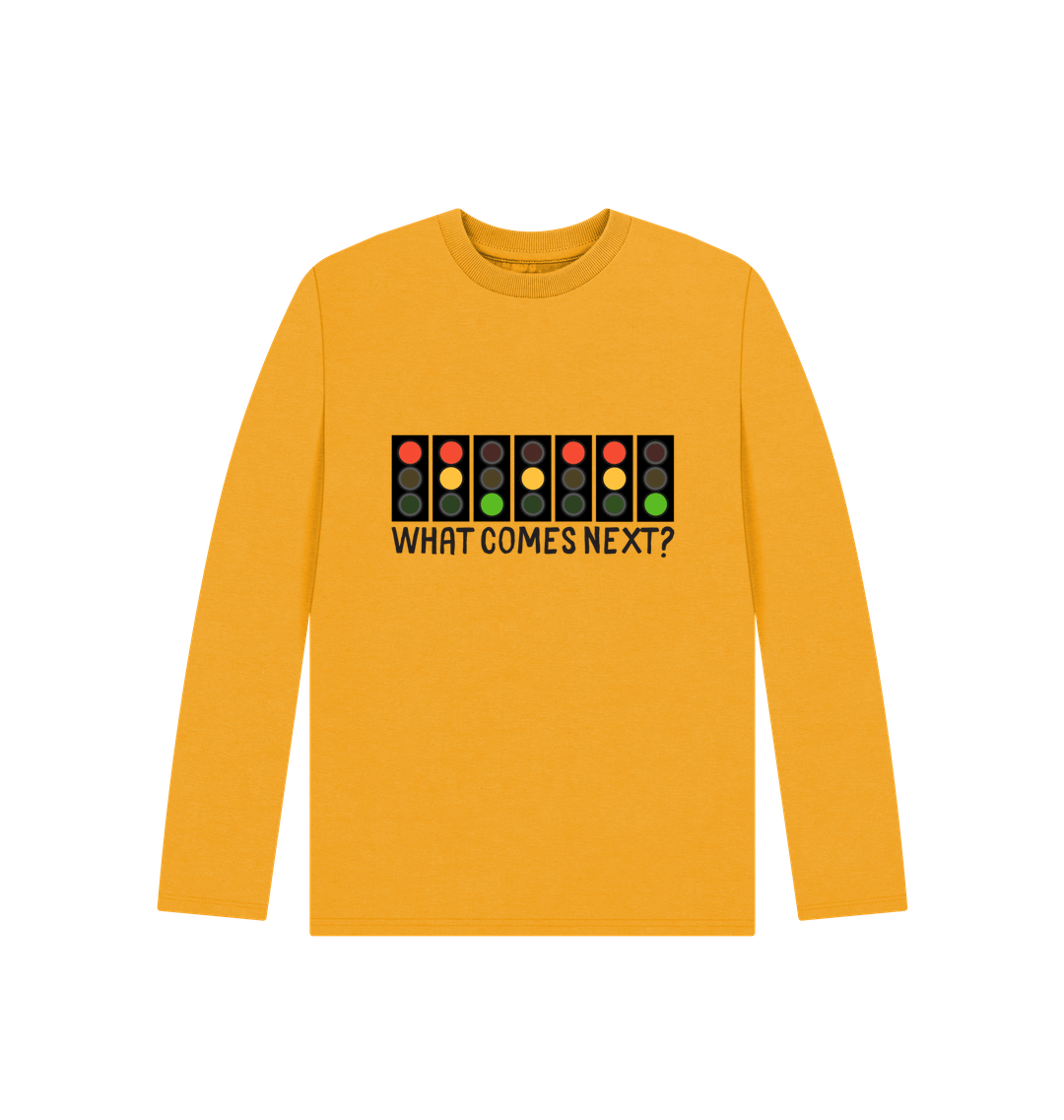 Mustard Printed Kids T-Shirt Front