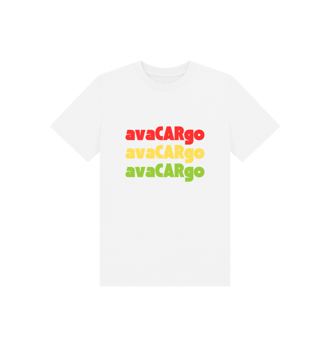 White Printed Kids T-Shirt Front