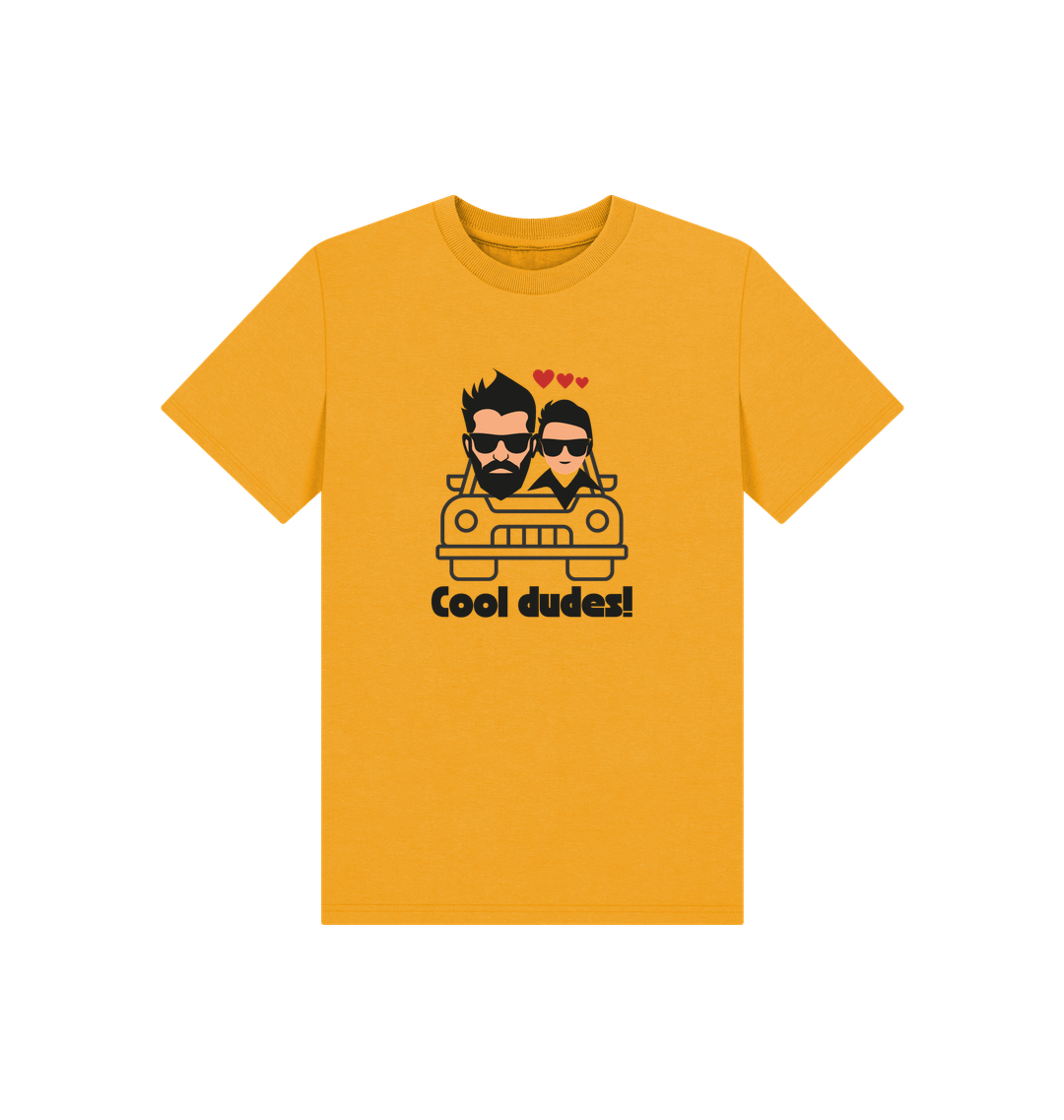 Mustard Printed Kids T-Shirt Front
