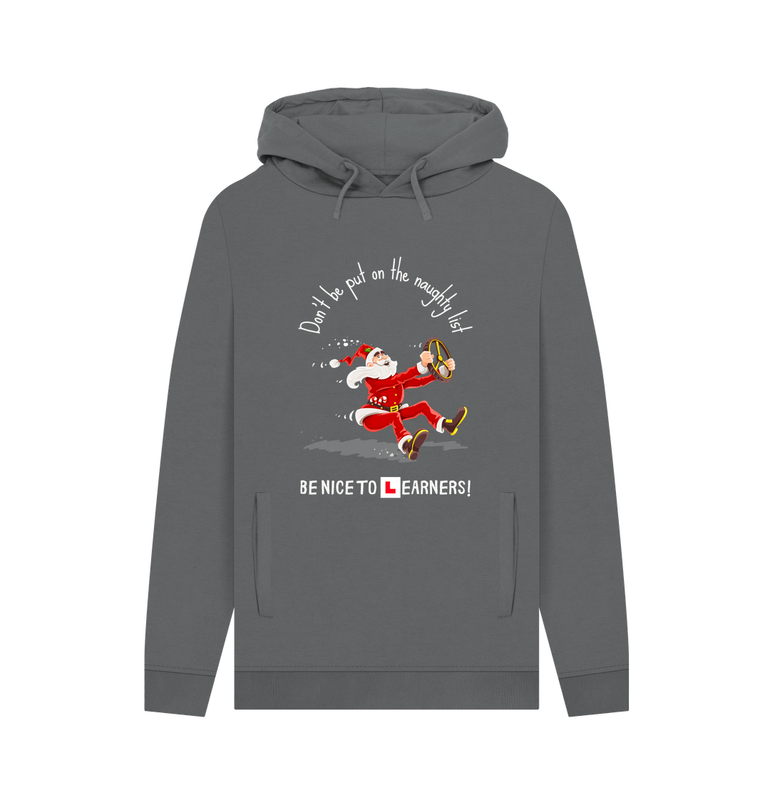 Slate Grey Don't be put on the naughty list - unisex Xmas hoodie