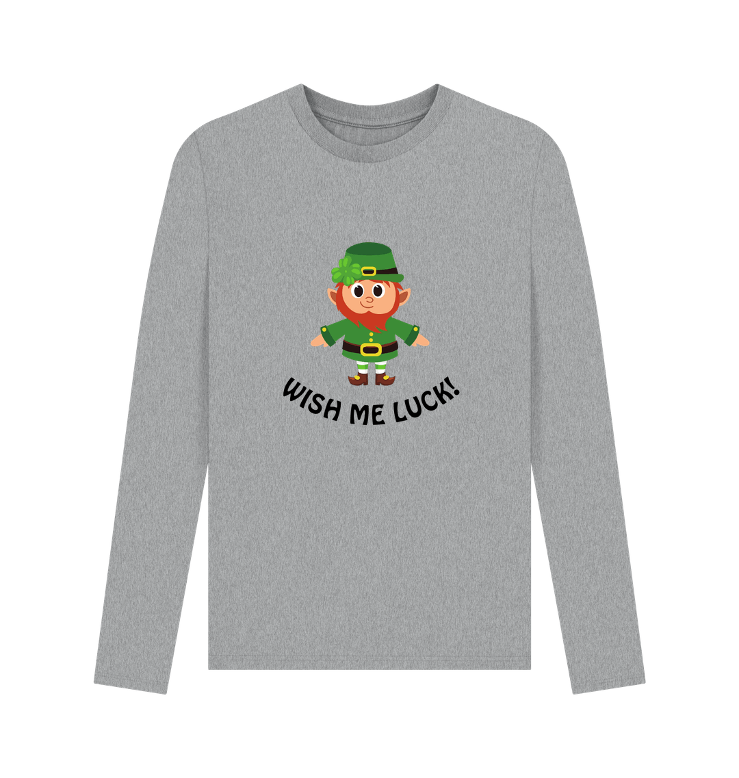 Athletic Grey Printed Long Sleeve T Shirt Front