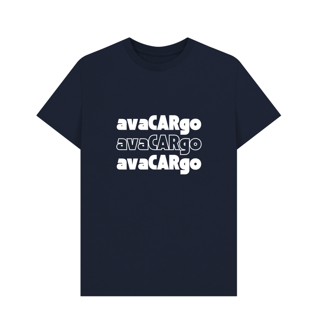 Navy Blue Printed T-shirt Front