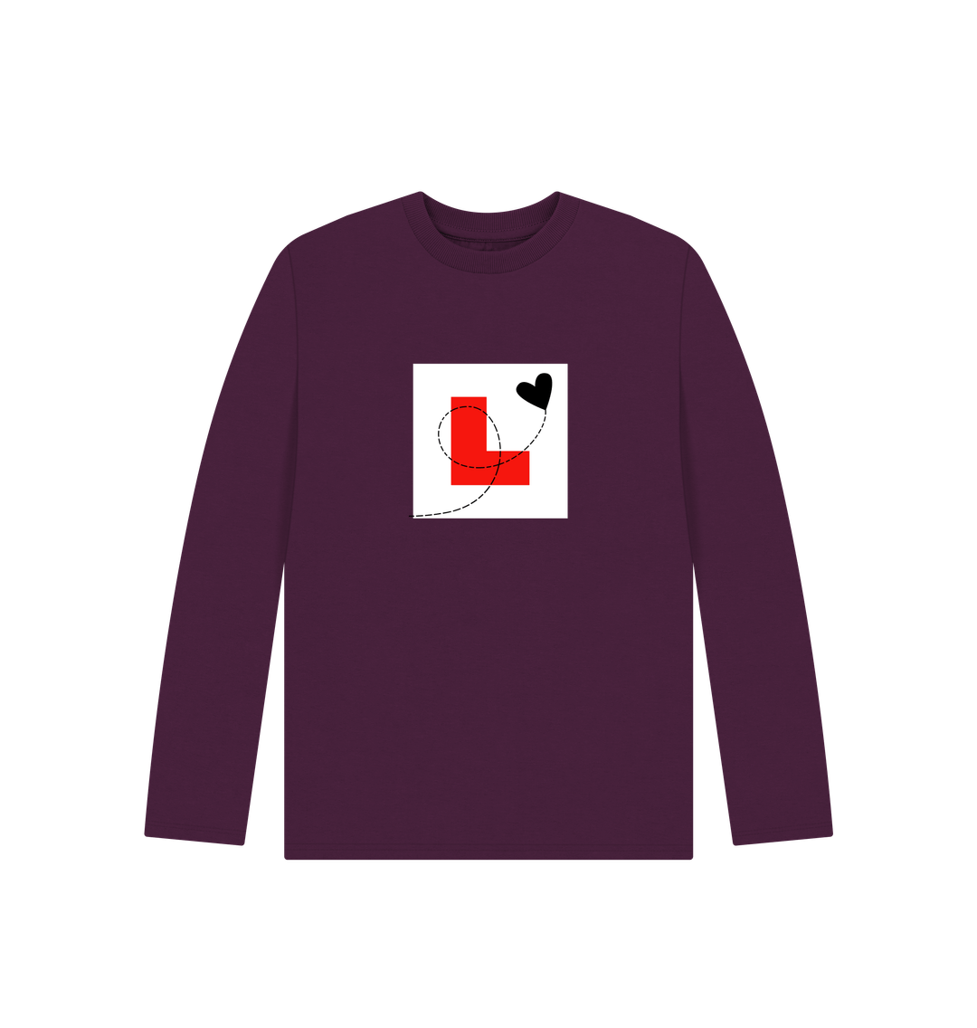 Purple Printed Kids T-Shirt Front