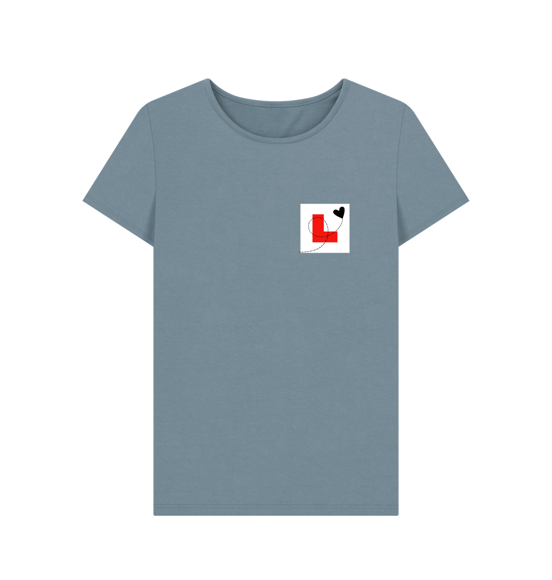 Stone Blue Printed T-shirt Front