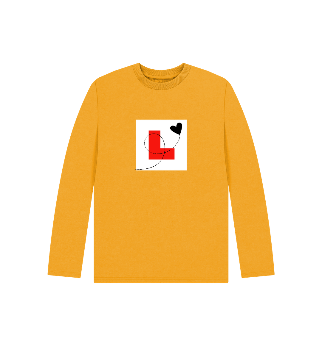 Mustard Printed Kids T-Shirt Front