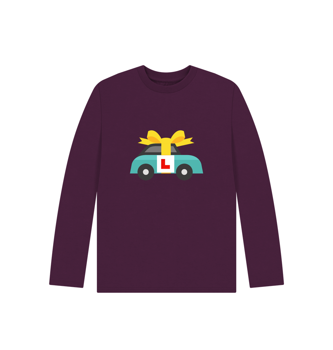 Purple KCU17D learner car - junior long sleeve t-shirt