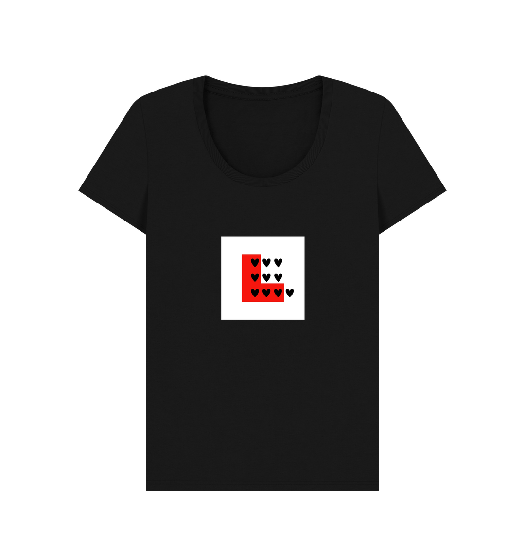 Black Printed T-shirt Front