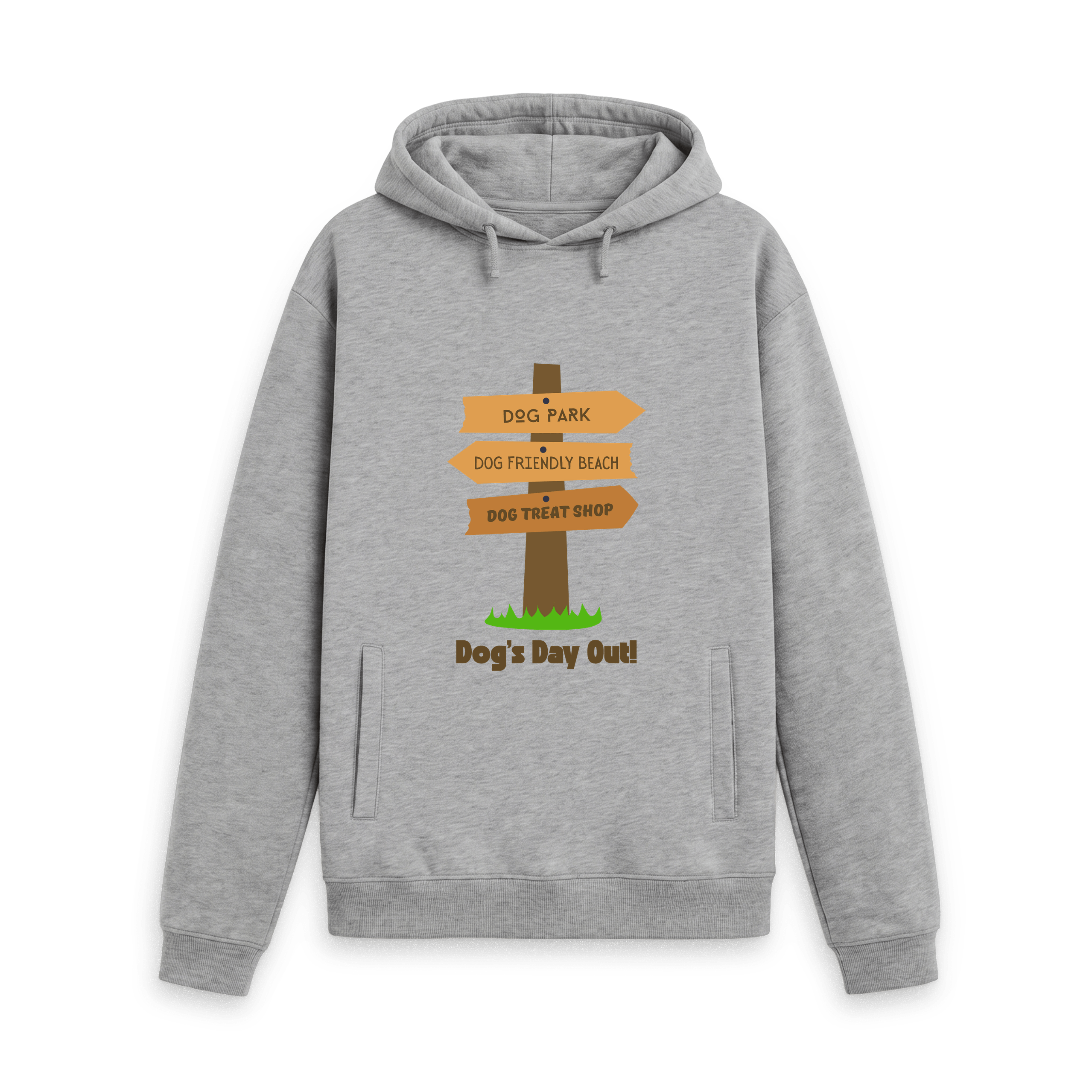 Light Heather Printed Hoody Front