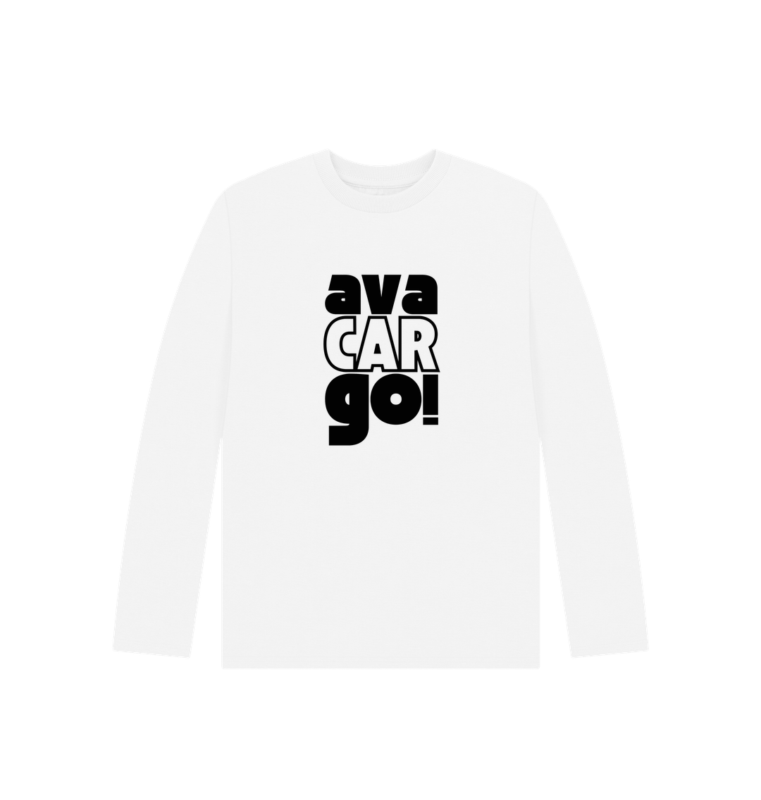 White avaCARgo - junior long sleeve t-shirt