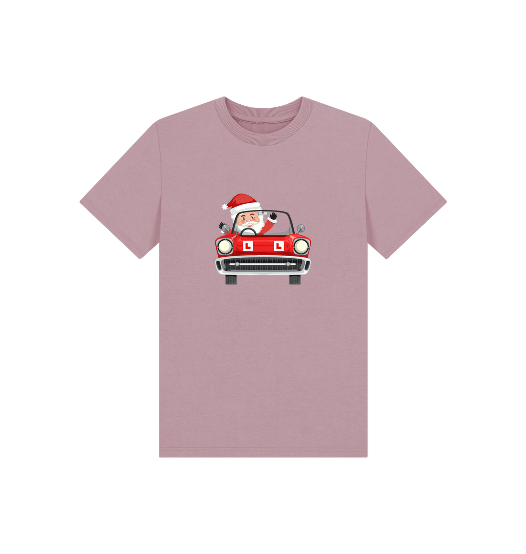 Mauve Printed Kids T-Shirt Front