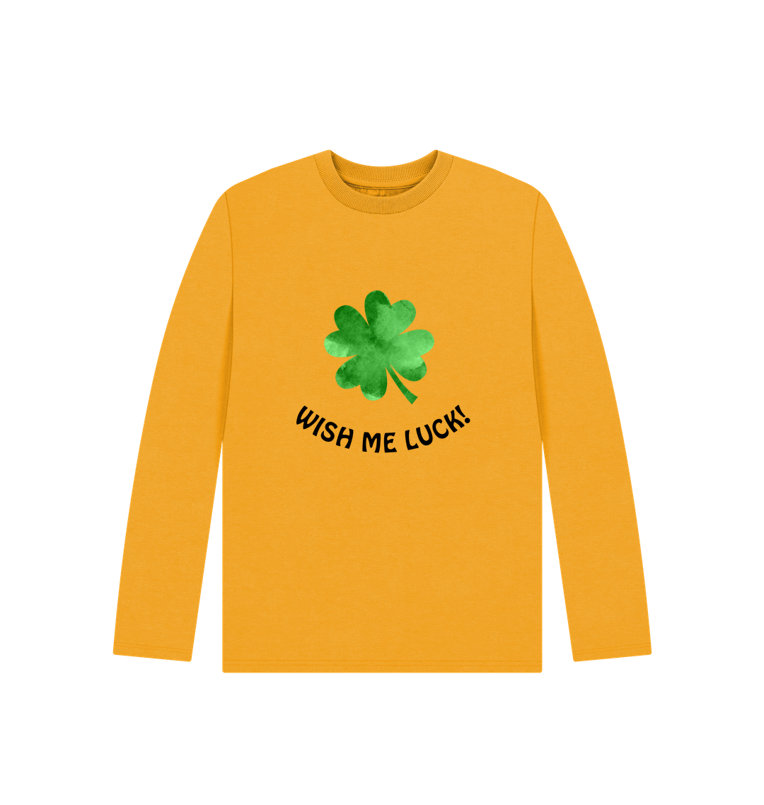 Mustard Printed Kids T-Shirt Front