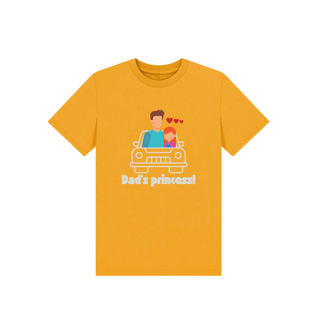 Mustard Printed Kids T-Shirt Front