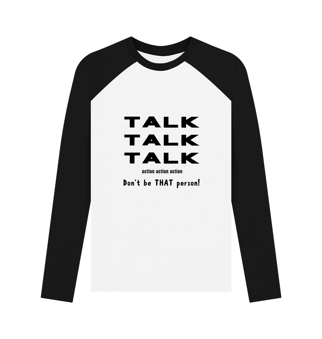 Black-White Printed Baseball T-shirt Front