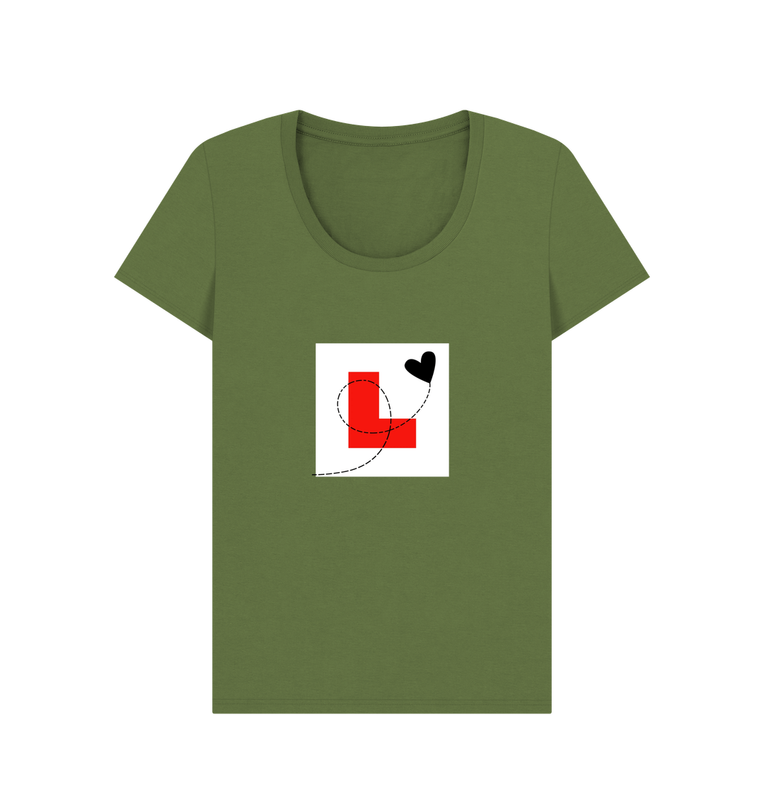 Khaki Printed T-shirt Front