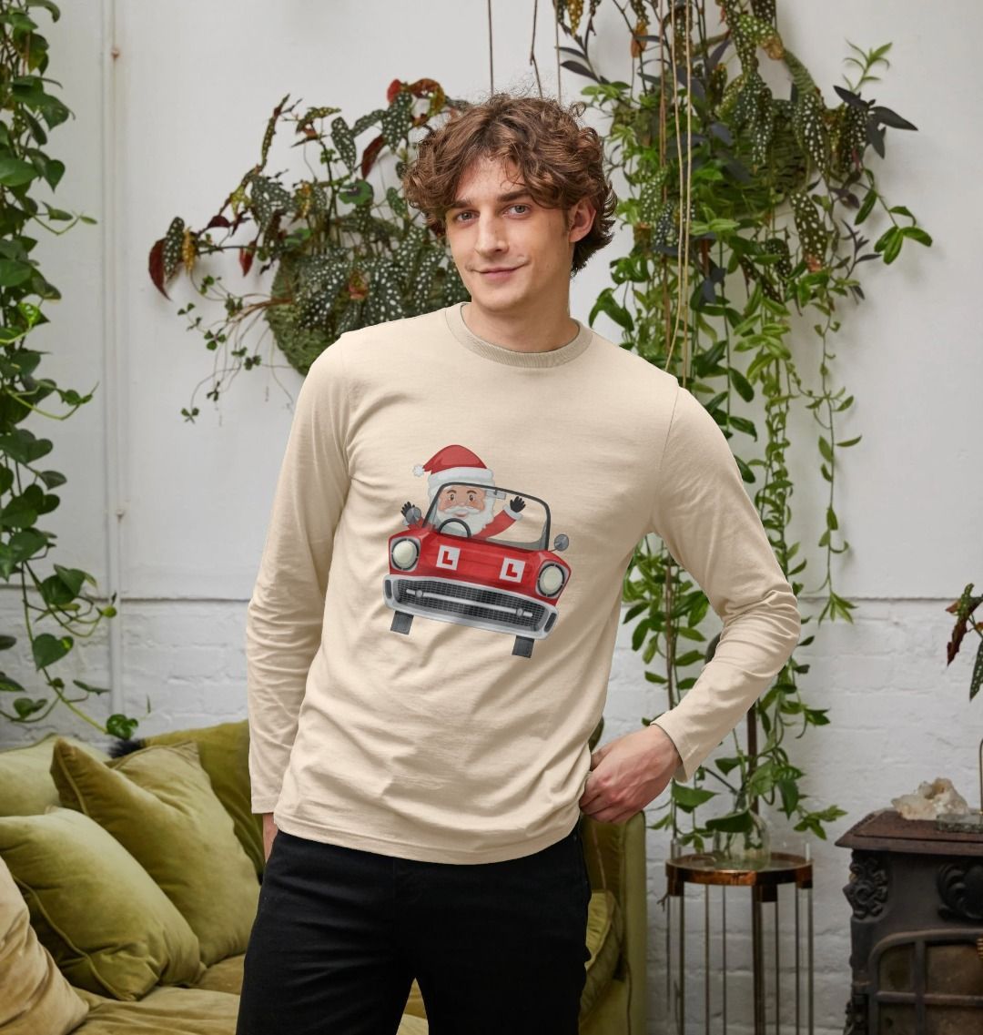 Santa learner driver - long sleeve Xmas t-shirt