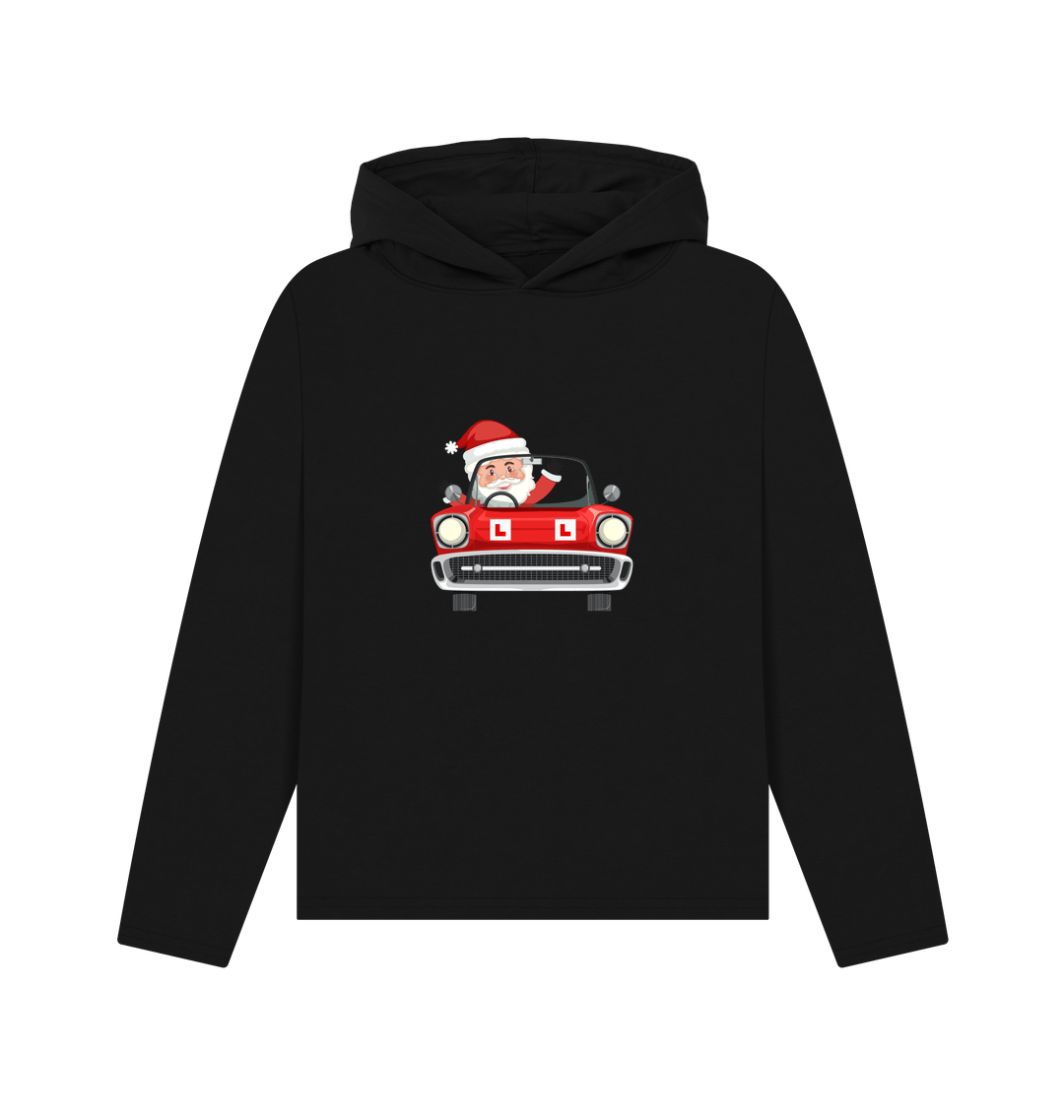 Black Printed Hoody Front
