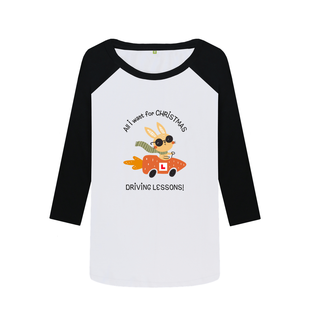 Black-White Printed Baseball T-shirt Front