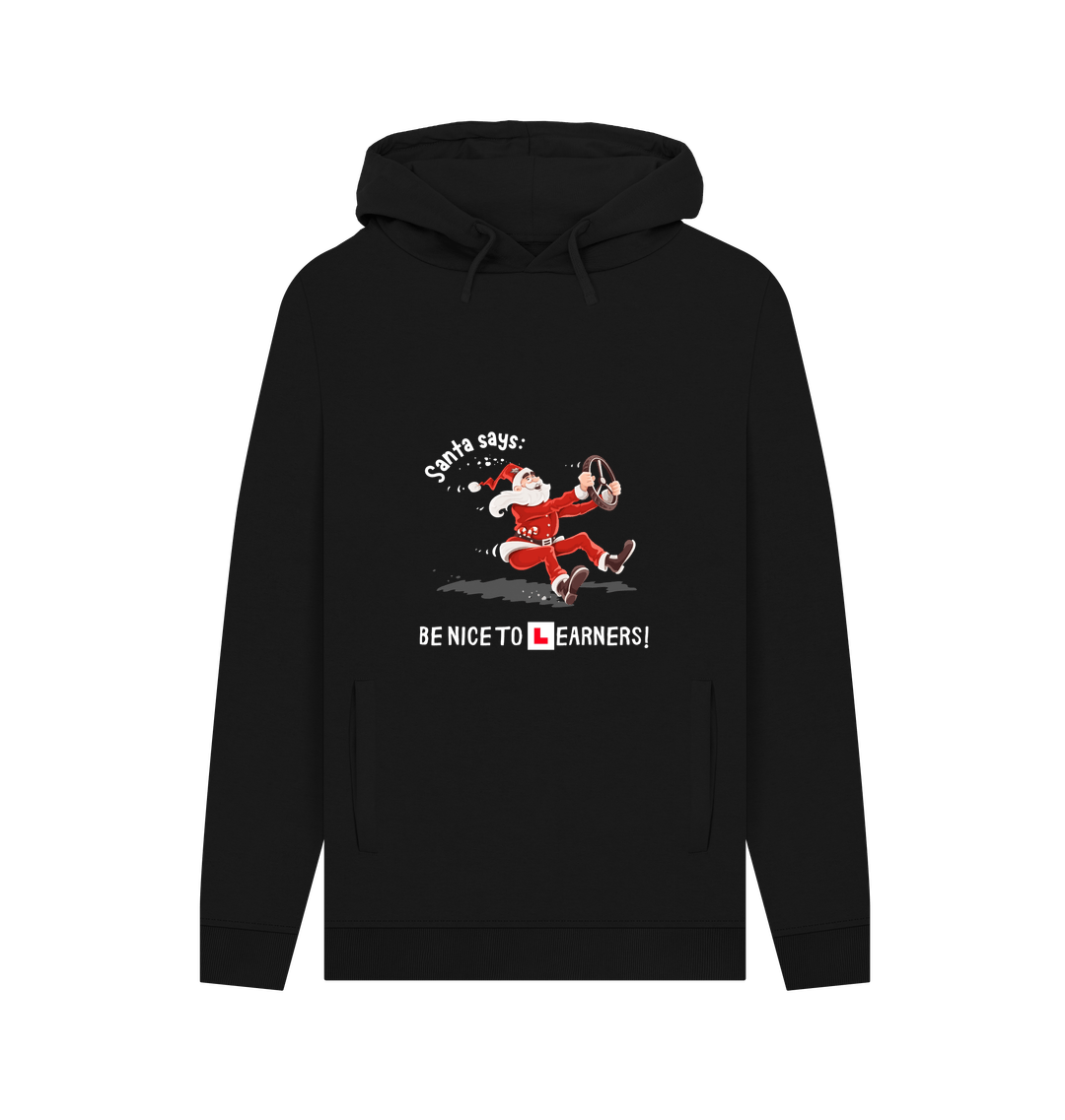 Black Printed Hoody Front
