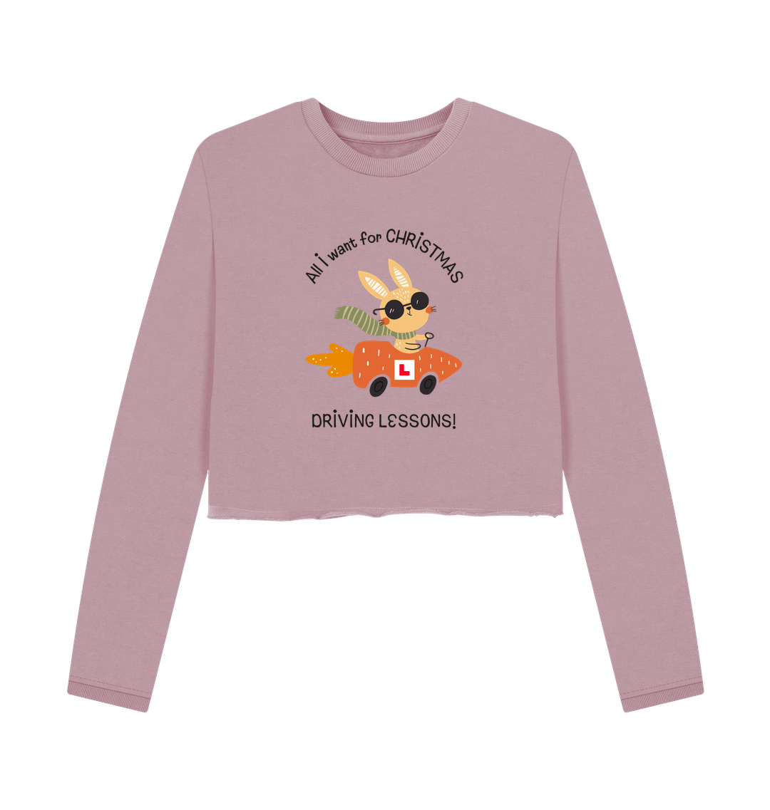 Mauve Printed Boxy Jumpers Front