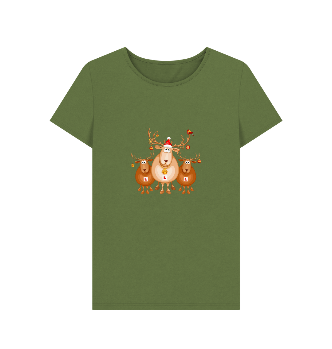 Khaki Printed T-shirt Front