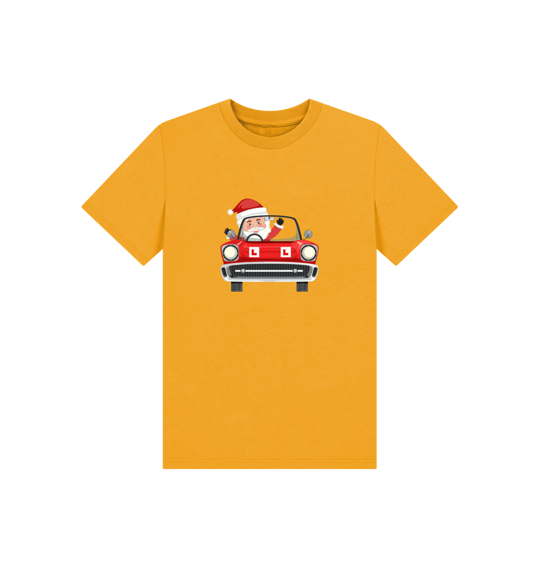 Mustard Printed Kids T-Shirt Front