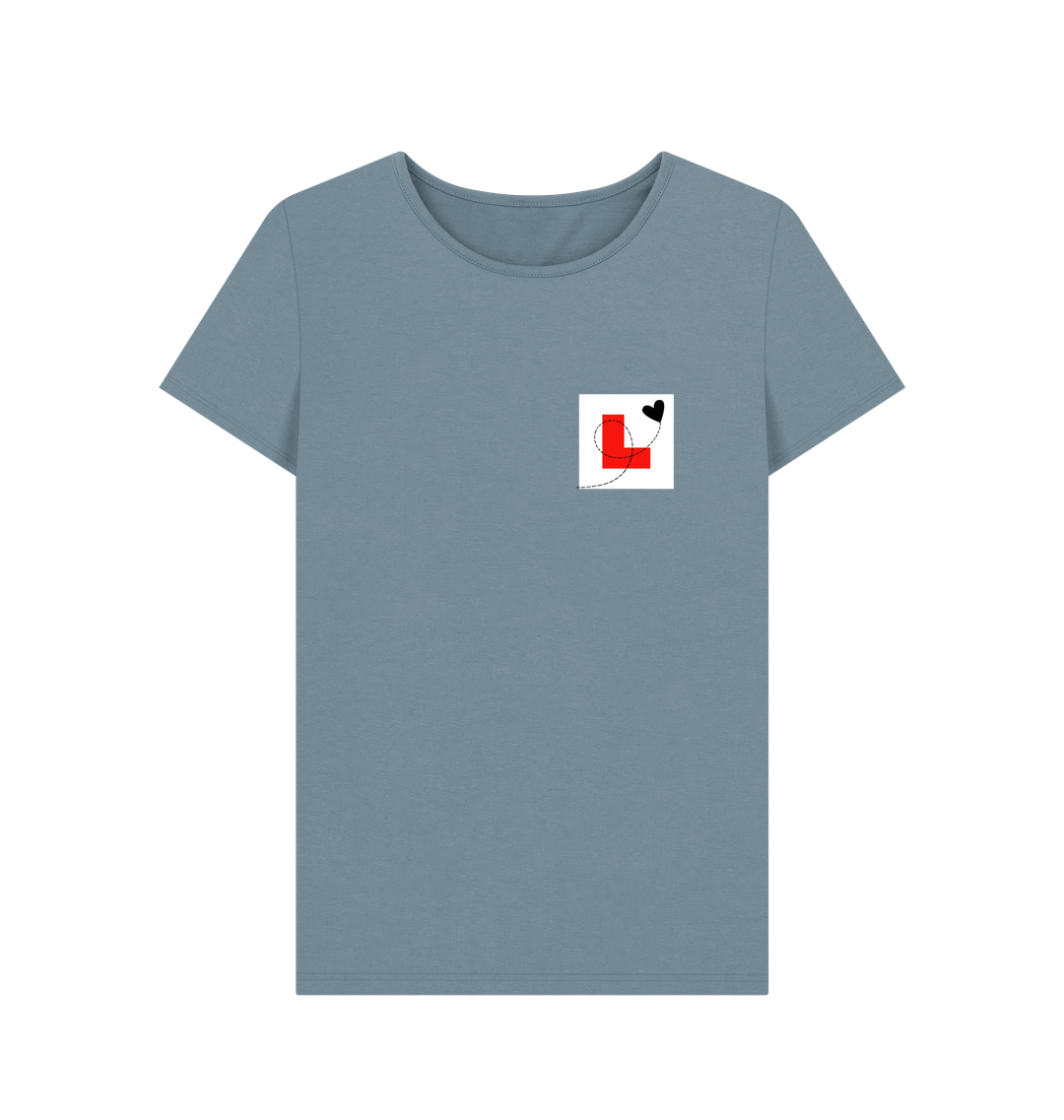 Stone Blue Printed T-shirt Front