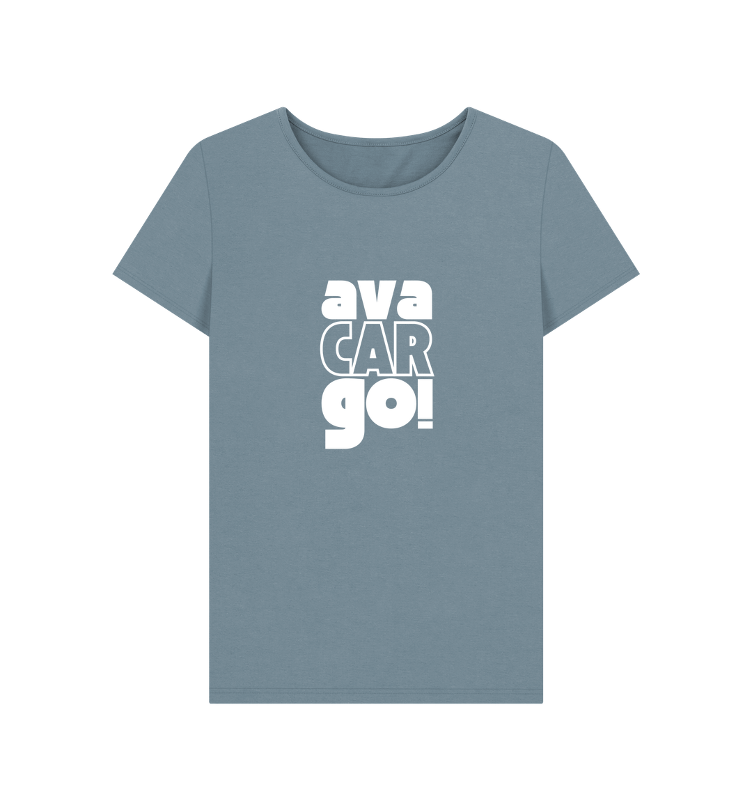 Stone Blue Printed T-shirt Front