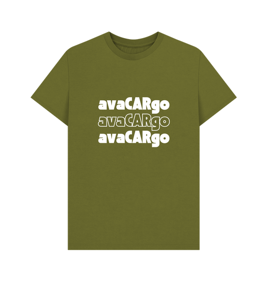 Moss Green Printed T-shirt Front