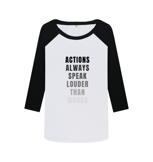 Black-White Printed Baseball T-shirt Front