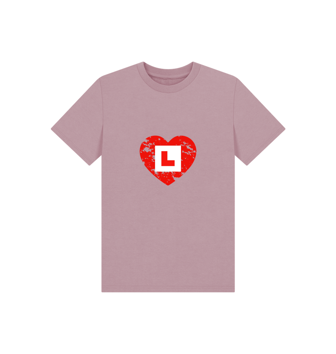 Mauve Printed Kids T-Shirt Front