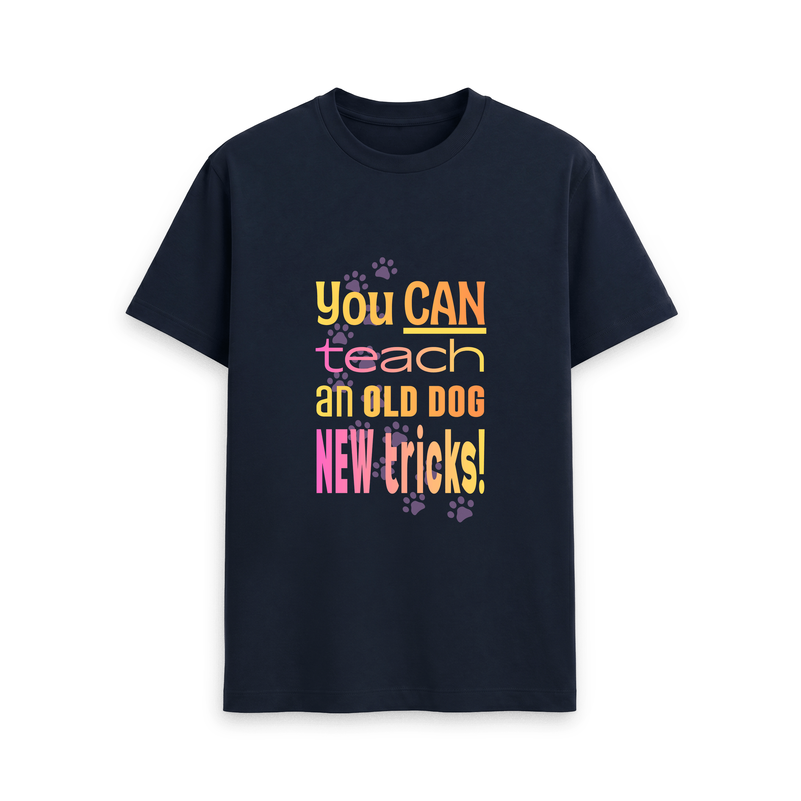 Navy Blue Printed T-shirt Front