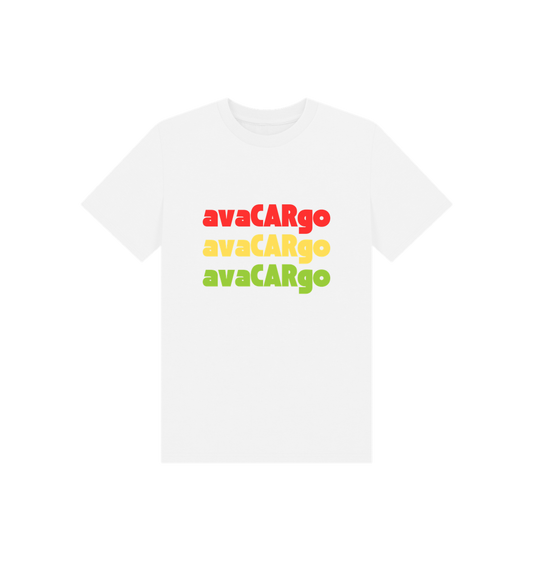 White Printed Kids T-Shirt Front