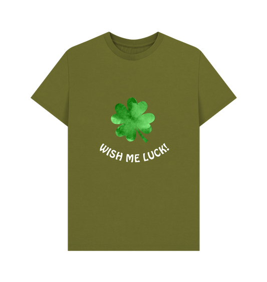 Moss Green Printed T-shirt Front