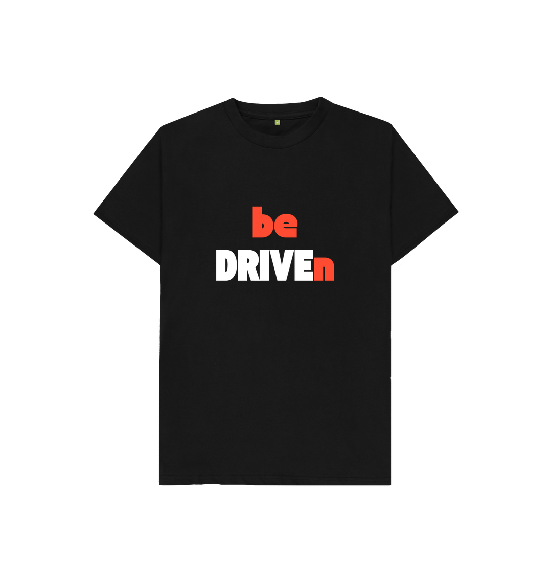 Black Printed Kids T-Shirt Front
