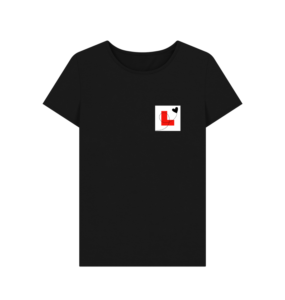 Black Printed T-shirt Front