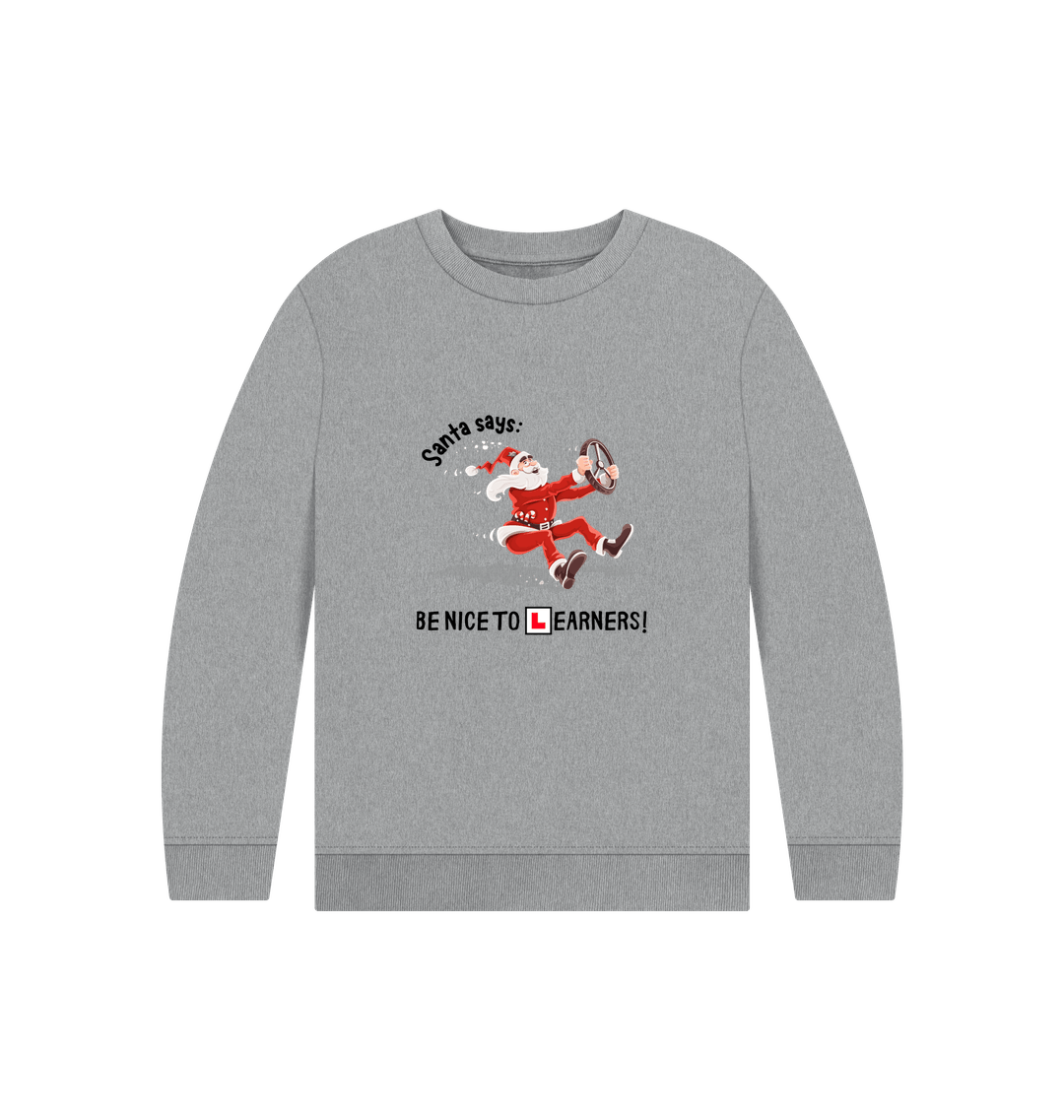 Athletic Grey Printed Kids Jumper Front