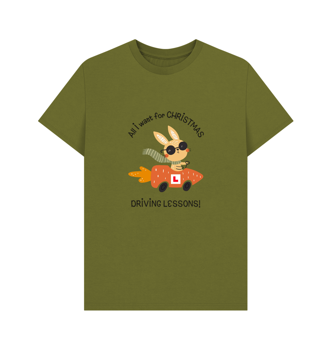 Moss Green Printed T-shirt Front