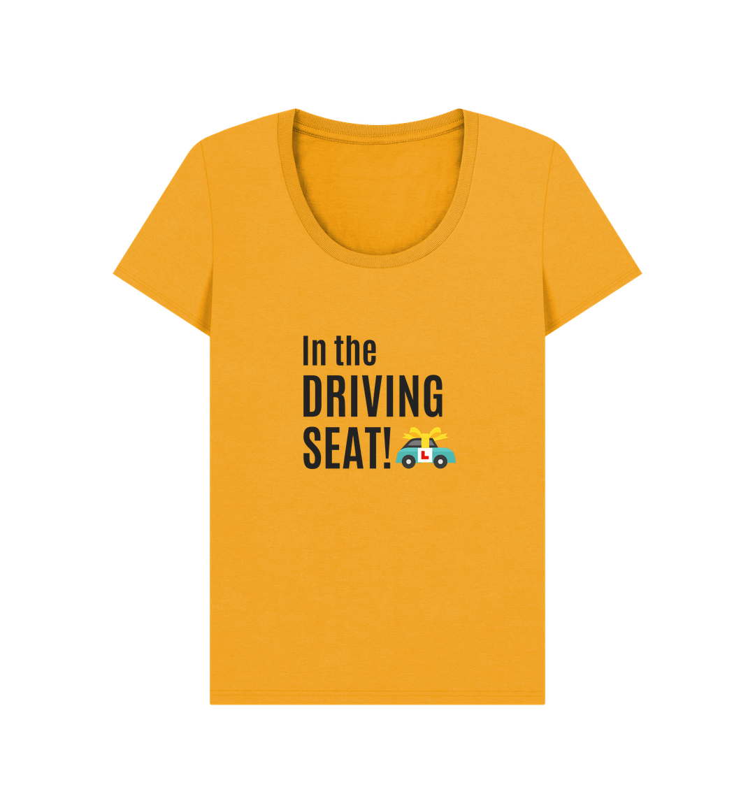 Mustard In the DRIVING SEAT! - scoop neck t-shirt