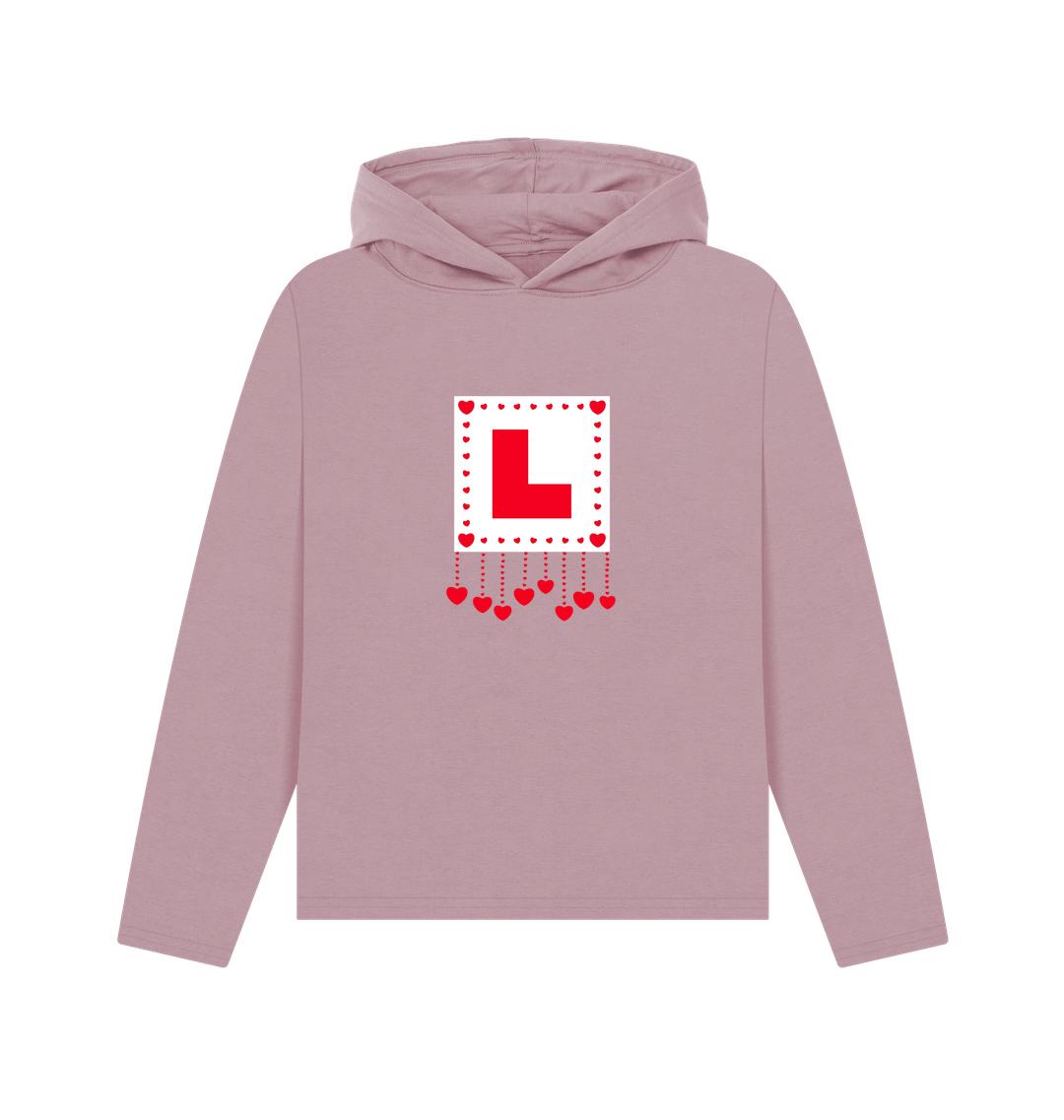 Mauve Printed Hoody Front