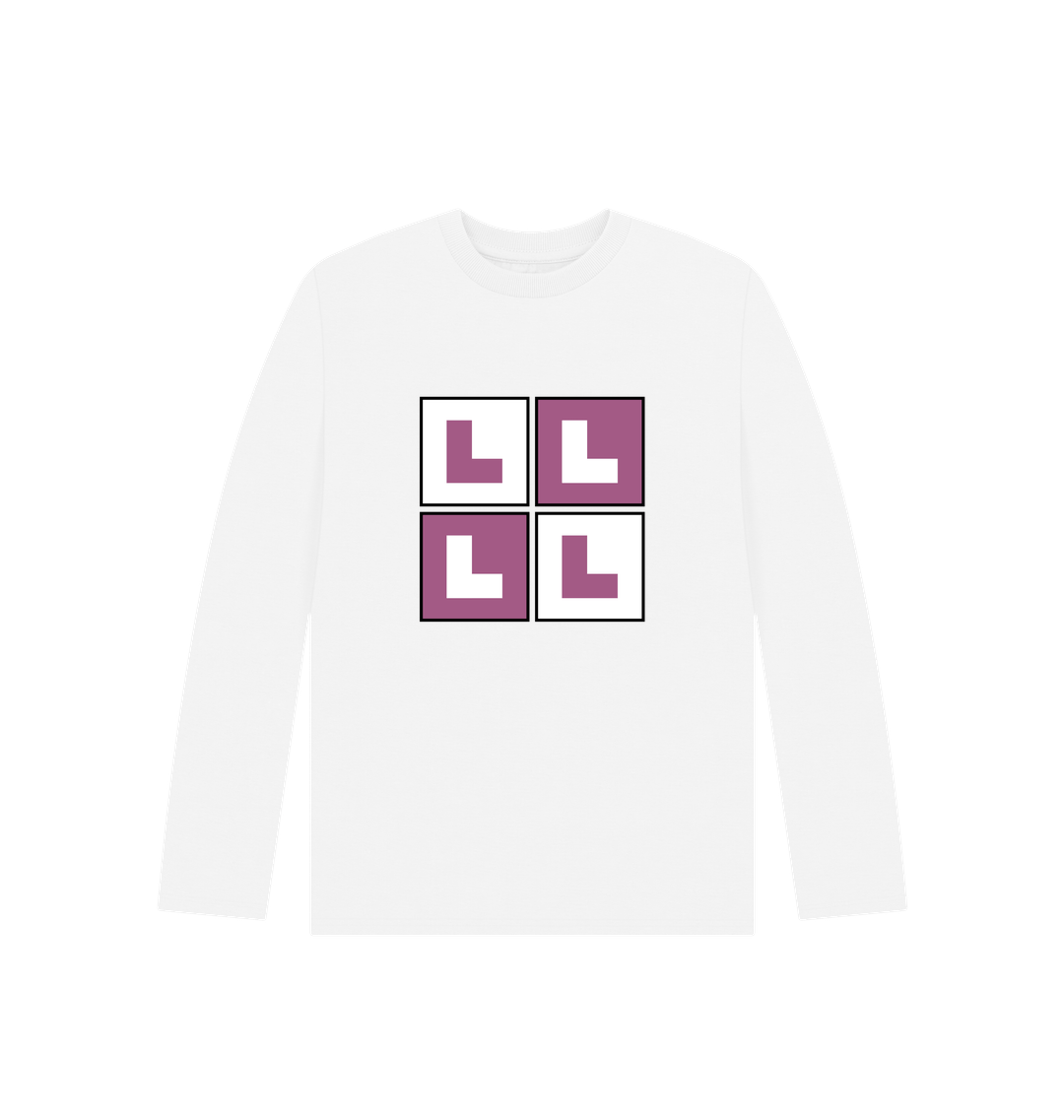 White Printed Kids T-Shirt Front