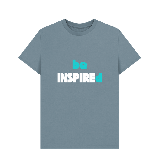 Stone Blue Printed T-shirt Front