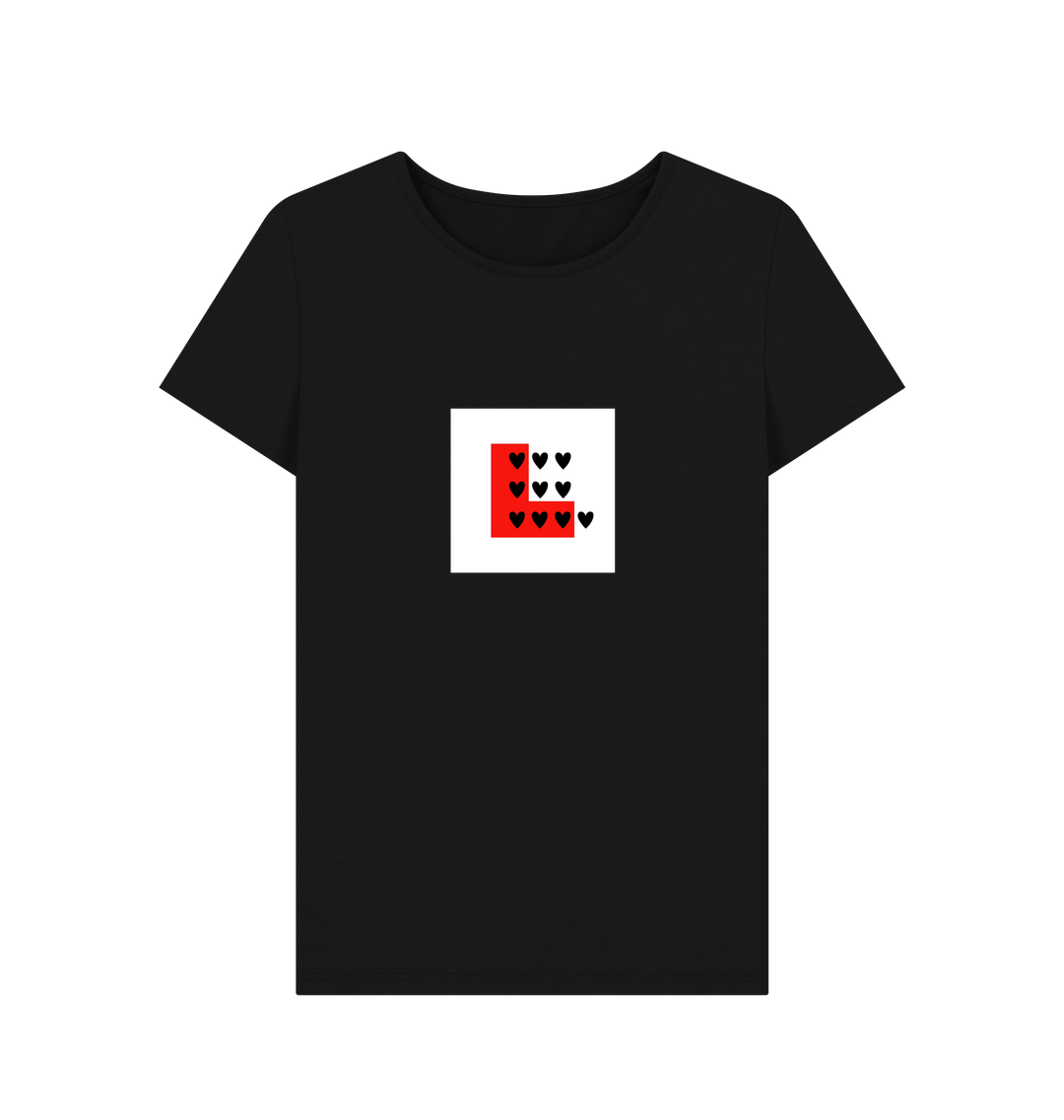 Black Printed T-shirt Front