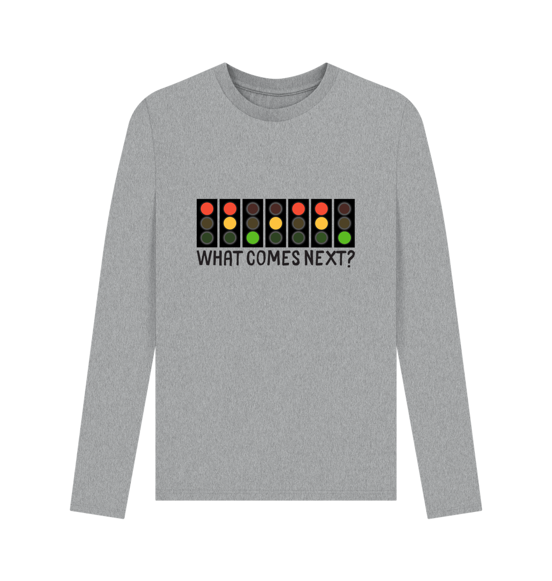 Athletic Grey Printed Long Sleeve T Shirt Front